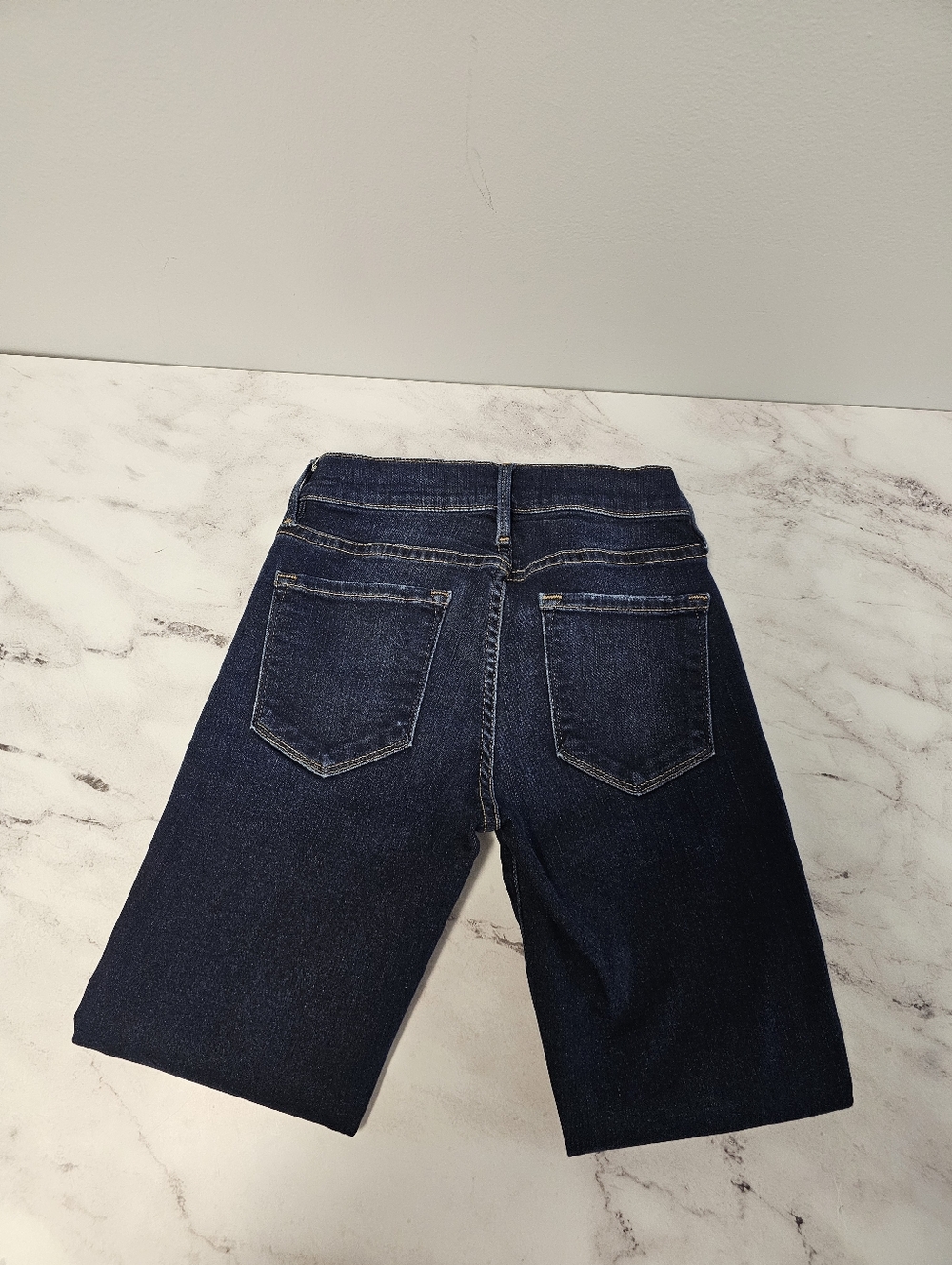 Frame Denim Le Skinny De Jeanne Mid Rise Blue Skinny Jeans 25 Preowned - Picture 6 of 8